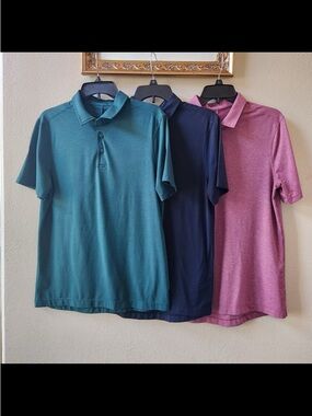 Lululemon Evolution men's Short-Sleeve Polo Shirt top size S-M x 3